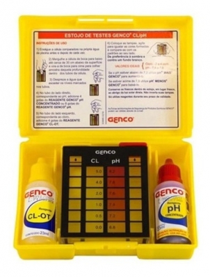 Kit Teste Cloro E Ph Para Piscinas Estojo Completo Genco
