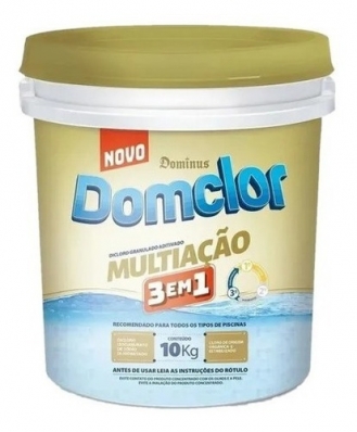 Cloro 10kg Dicloro Granulado Multiação 3 em 1 Domclor