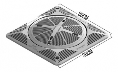 Tampa 30cm X 30cm Para Dreno De Fundo Cinza - Sodramar