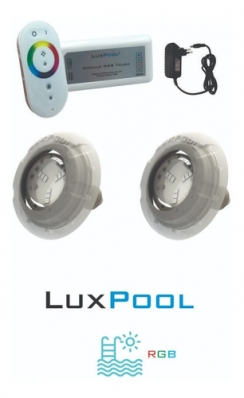 Kit Iluminação Piscina - 2 Refletores, Um Módulo Rgb Fonte