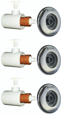 BICO JATO HIDROMASSAGEM PRATIC EM INOX SODRAMAR 50MM 3 PEÇAS
