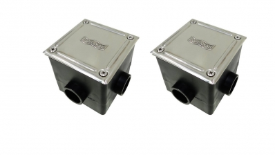 2 Caixa De Passagem Com Tampa Inox Sodramar