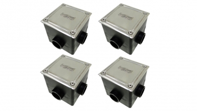 4 Caixa De Passagem Com Tampa Inox Sodramar