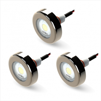 KIT 3 REFLETOR 6W RGB PREMIUM THOLZ C/ CABO 20M