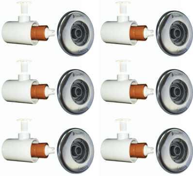 BICO JATO HIDROMASSAGEM PRATIC EM INOX SODRAMAR 50MM 6 PEÇAS