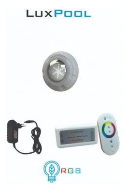 KIT 1 LED 9W LUXPOOL + FONTE 2A + CONTROLADOR LUXPOOL 180