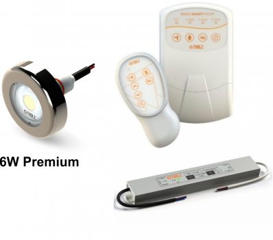 KIT 01 LED 6W 2m PREMIUM + F60W + BASIC SMART POOL