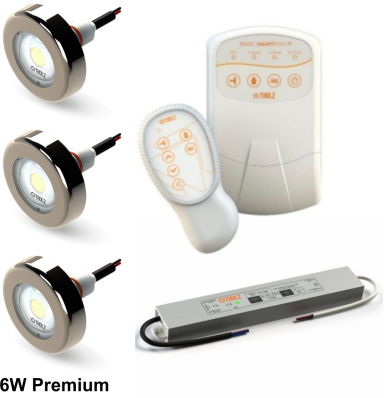 KIT 03 LED 6W 2m PREMIUM + F60W + BASIC SMART POOL