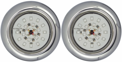 02 REFLETOR HIDRALUX 18W INOX