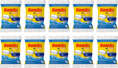 Kit 10 Pastilhas Cloro Hcl Penta Hidroall Tratamento Piscina