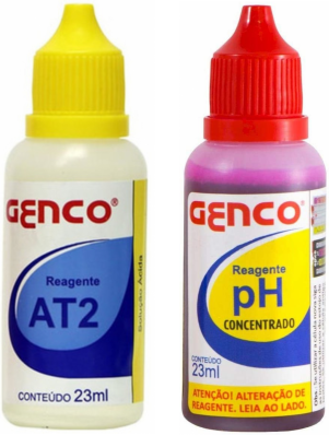 Kit Reagente at2 E Ph Teste Reagente Piscina Genco