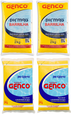 Kit tratamento de piscina 2 Ph Certo 2 ph mais Genco 2kg