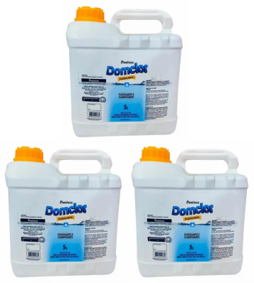 3 Floculante E Clarificante Domclor Para Piscina 5 Litros