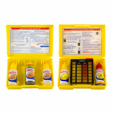 Estojo De Teste Dureza Cálcica e pH Cloro Para Piscina Genco