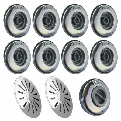1 Aspiração Pratic 8 Retorno Pratic 2 Ralos fundo Inox 304