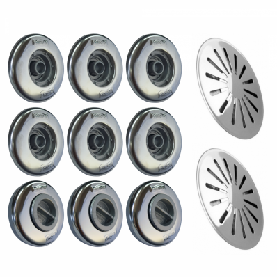 3 Aspiração Pratic 6 Retorno Pratic 2 Ralos fundo Inox 304