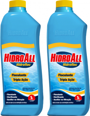 2 Clarificante Floculante Hidrofloc 1 Litro Hidroall