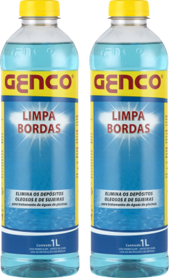 2 Limpa Bordas Para Piscinas Desengordurante Genco 1 Litro