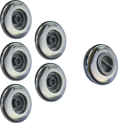 5 Dispositivos de Retorno 1 aspiração Inox Pratic Sodramar