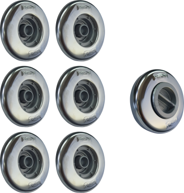 6 Dispositivos de Retorno 1 aspiração Inox Pratic Sodramar