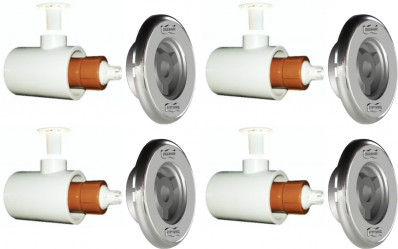 Dispositivo Hidromassagem Sodramar Pratic Inox 60mm 4 Peças