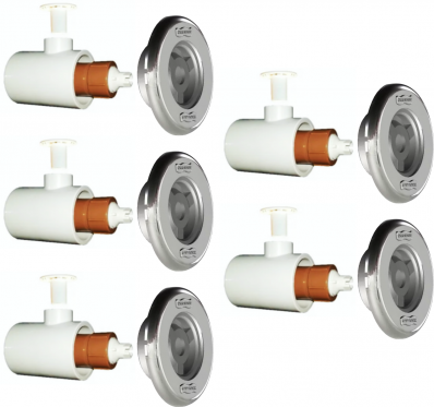 Dispositivo Hidromassagem Sodramar Pratic Inox 60mm 5 Peças