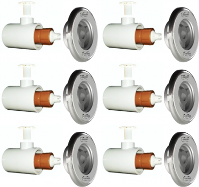 Dispositivo Hidromassagem Sodramar Pratic Inox 60mm 6 Peças