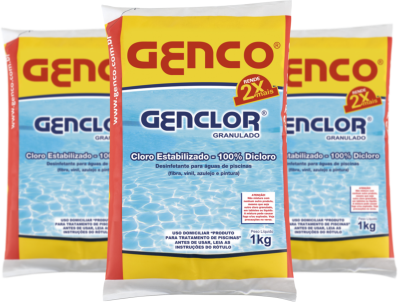 3 Cloro Para Piscina 1kg Puro Granulado Genco Genclor