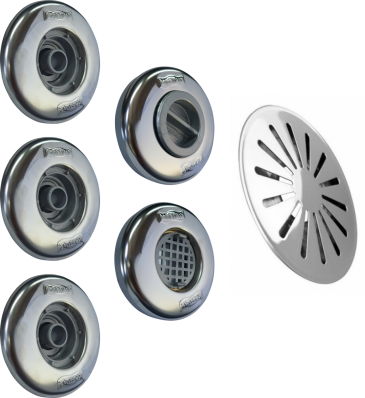 1 Aspiração 1 Nível 3 Retorno Pratic 1 Ralo fundo Inox