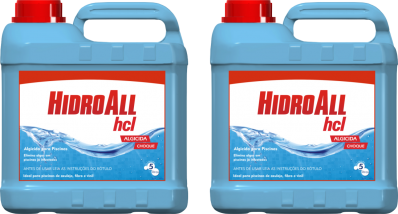 2 Algicida De Choque Para Piscinas Hcl Hidroall 5 Litros