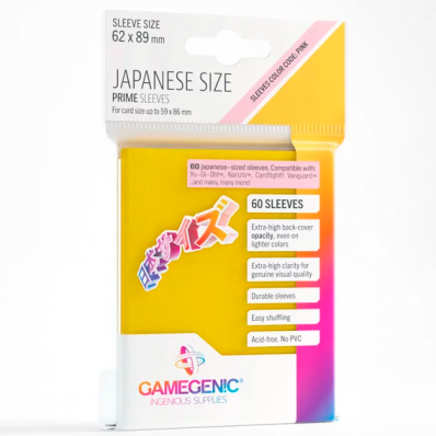 SLEEVES GAMEGENIC PRIME JAPONESE AMARELO