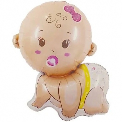 Balão Metalizado Bebê Rosa