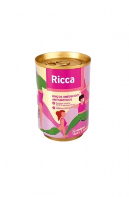 Lenços Umedecidos Antissépticos Ricca - 30 Unidades