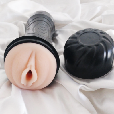 MASTURBADOR LANTERNA FORMATO DE VAGINA C/ VIBRO 