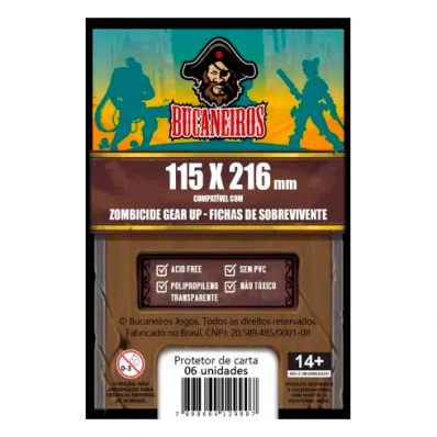 SLEEVE BUCANEIROS ZOMBICIDE GEAR UP 115X216mm