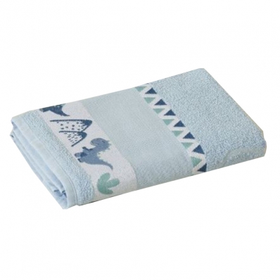  Toalha de Banho Infantil Jacquard para Bordar Funny LMPeter Azul