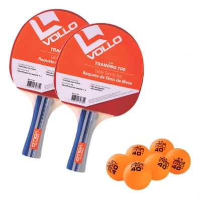 2 Raquetes De Ping Pong Training Vollo 6 Bolas 2 Estrela