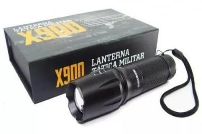 LANTERNA TATICA LK-X900 58000W/150000 LUMENS COM CARREGADOR