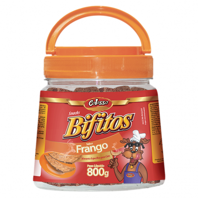 Bifinhos Caes Snacks Bifitos Colosso Sabor Frango Pote 800g