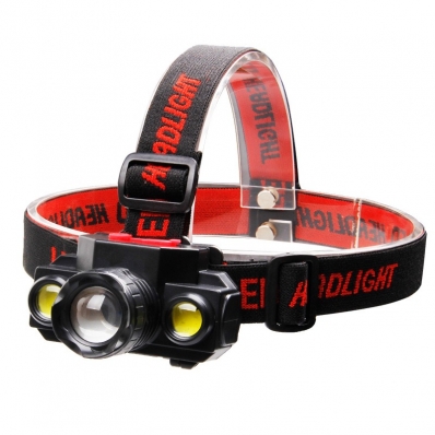 LANTERNA DE CABEÇA RECARREGÁVEL LED USB FAROL EC-6096 3 LED ECOODA BMAX