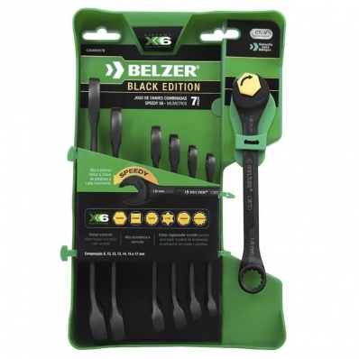 JOGO DE CHAVE COMBINADA SPEEDY COM 7 PEÇAS CX6RWM7B SATA BELZER