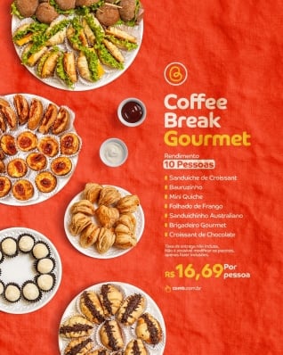 Coffee Break Gourmet para 10 pessoas