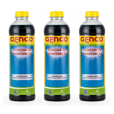 3x GENCO ALGICIDA DE MANUTENCAO - 1L