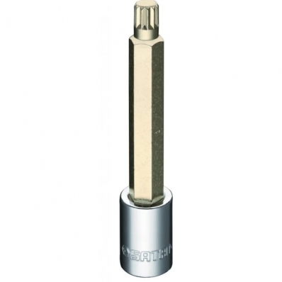 SOQUETE BIT MULTIDENTADO LONGO M10 COM ENCAIXE DE 1/2 POL. ST25804SC SATA