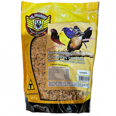 FARINHADA SILVESTRES COM MEL E TENÉBRIO PREMIUM TAL PÁSSAROS - 500 g