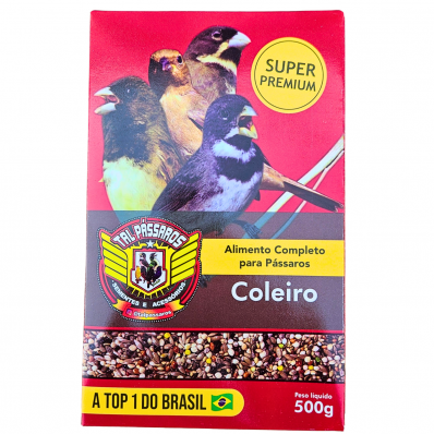 MISTURA COLEIRO TOP 1 SUPER PREMIUM TAL PÁSSAROS CAIXA - 500 g