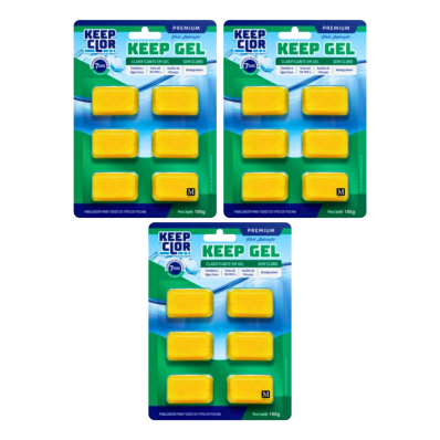 Kit 3 Keep Gel Super Clarificante 180g Piscina Clear 50.000L