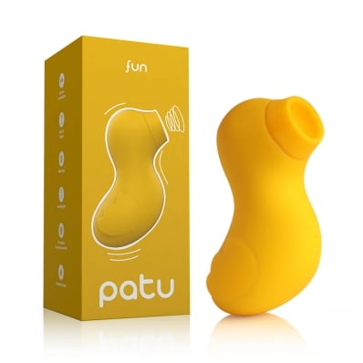 VIBRADOR SUGADOR ESTIMULADOR DE CLITÓRIS RECARREGÁVEL FUN PATU 7 VELOCIDADES COD. IA371