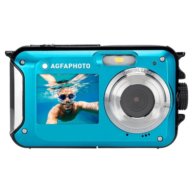 Camera Digital Agfaphoto Realishot WP8000 - 24MP - A Prova DAgua - Tela Dual 2.7" + 1.8" - Azul