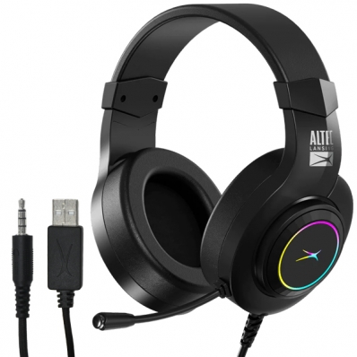 Headset Gaming Altec ALGH9602 3.5 com USB/3.5 MM para PC - Preto